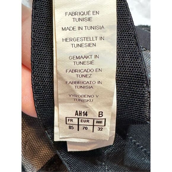 Aubade Paris size 32B unlined mesh lace bra underwire - Picture 15 of 16